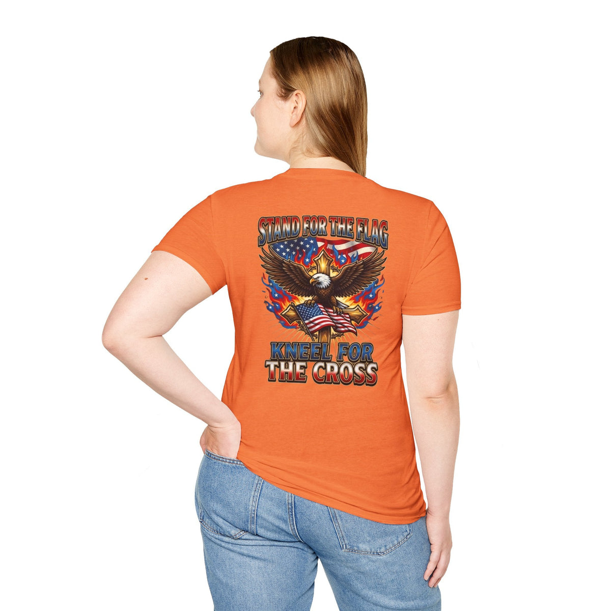 Stand for the Flag Kneel for the Cross T-shirt | Patriotic Eagle T-shirt Printify