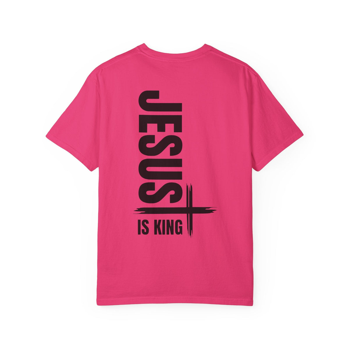 Jesus Is King T-shirt | Modern Typographic Cross Christian T-shirt Printify