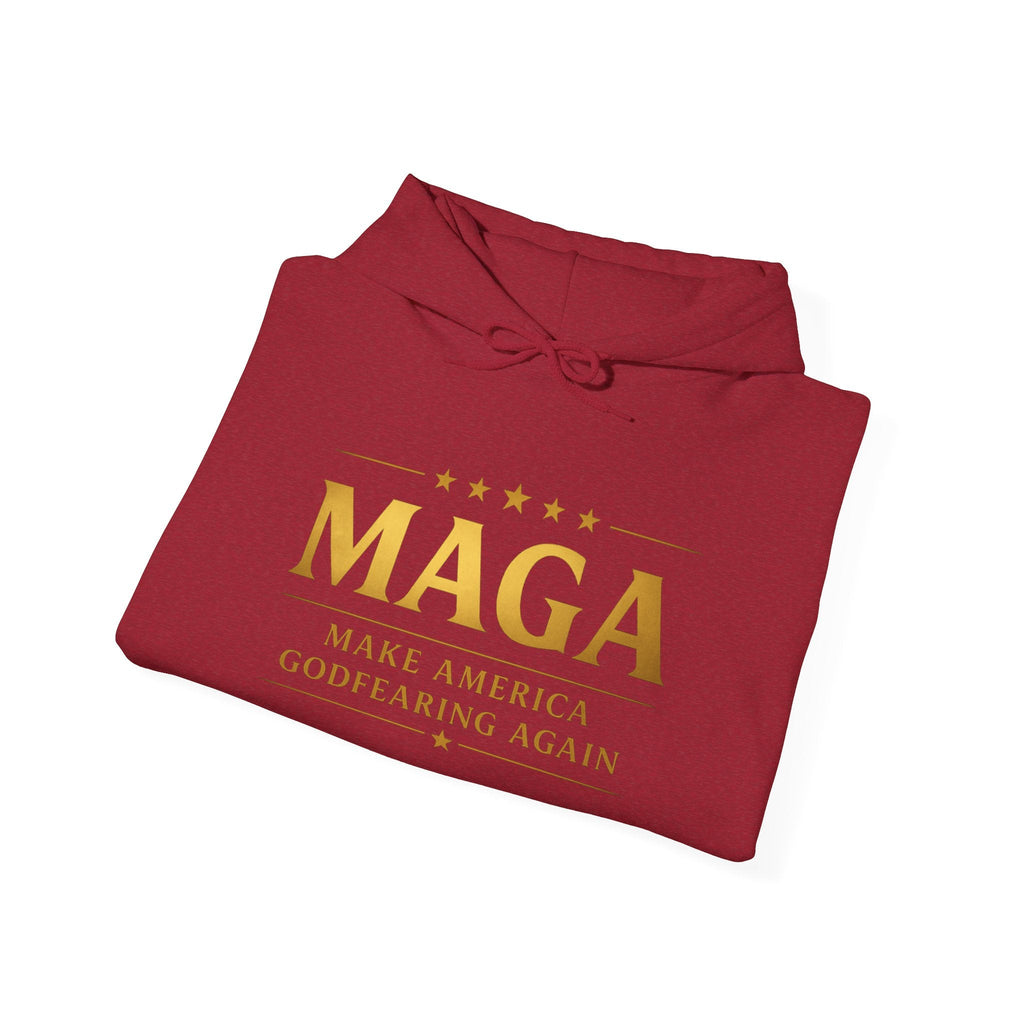 Hoodie - MAGA "Make America Godfearing Again" Political Graphic Hoodie Printify