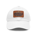 Uplifted Gear Leather Patch Dad Hat — Vintage Aviation Logo Cap Printify