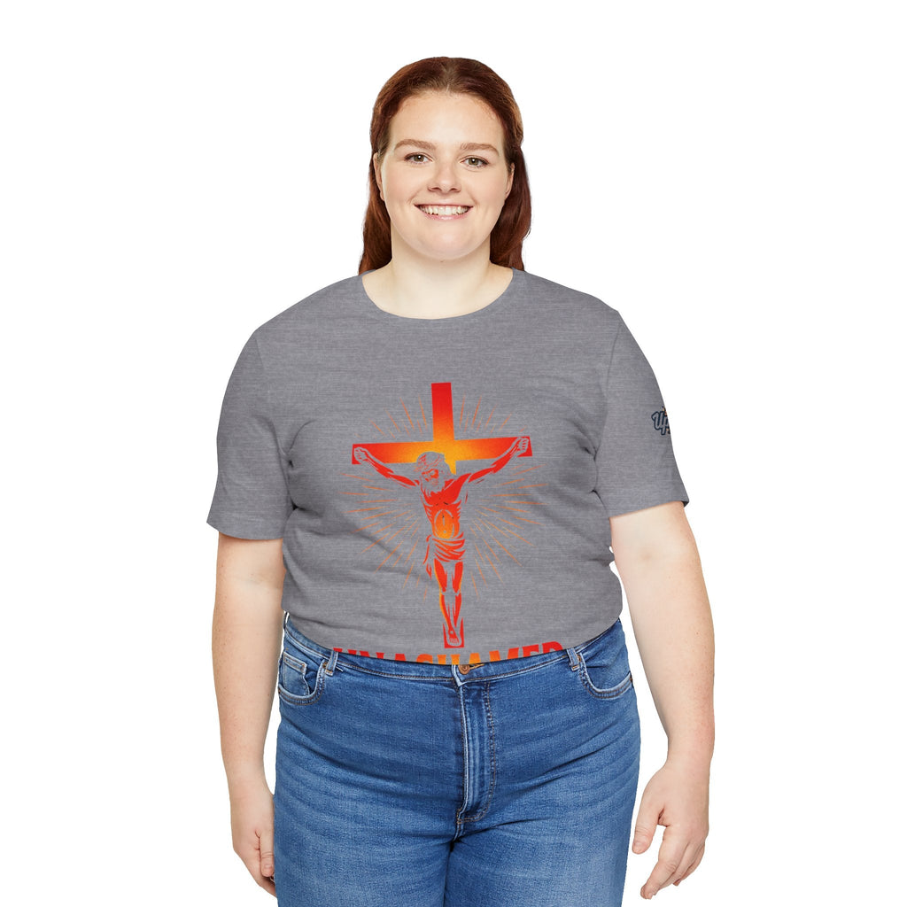 Unashamed T-shirt – Romans 1:16 Crucifixion Christian t-shirt for Bold Unwavering Faith Printify