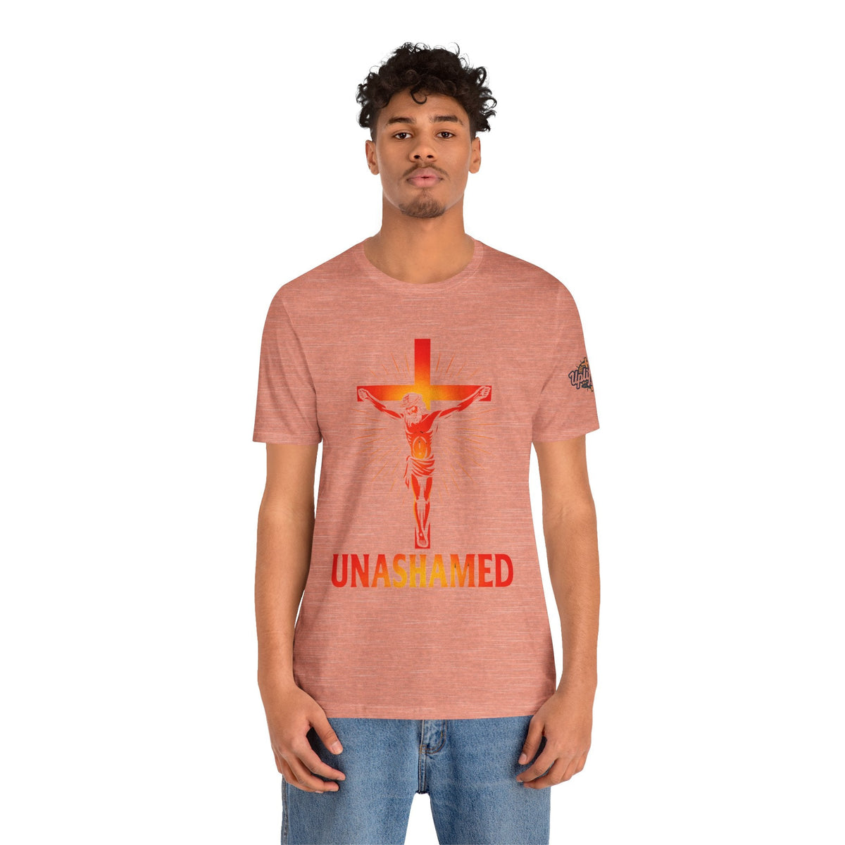 Unashamed T-shirt – Romans 1:16 Crucifixion Christian t-shirt for Bold Unwavering Faith Printify