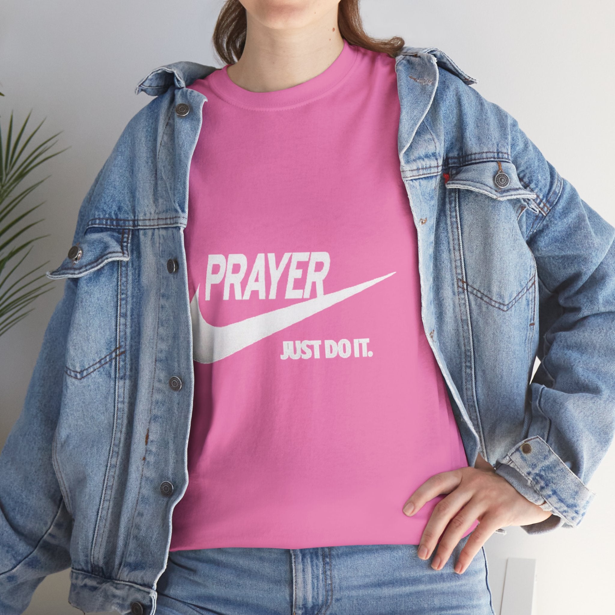 Prayer Just Do It T-shirt - Funny Christian Nike Parody T-shirt - Faith Gear Printify