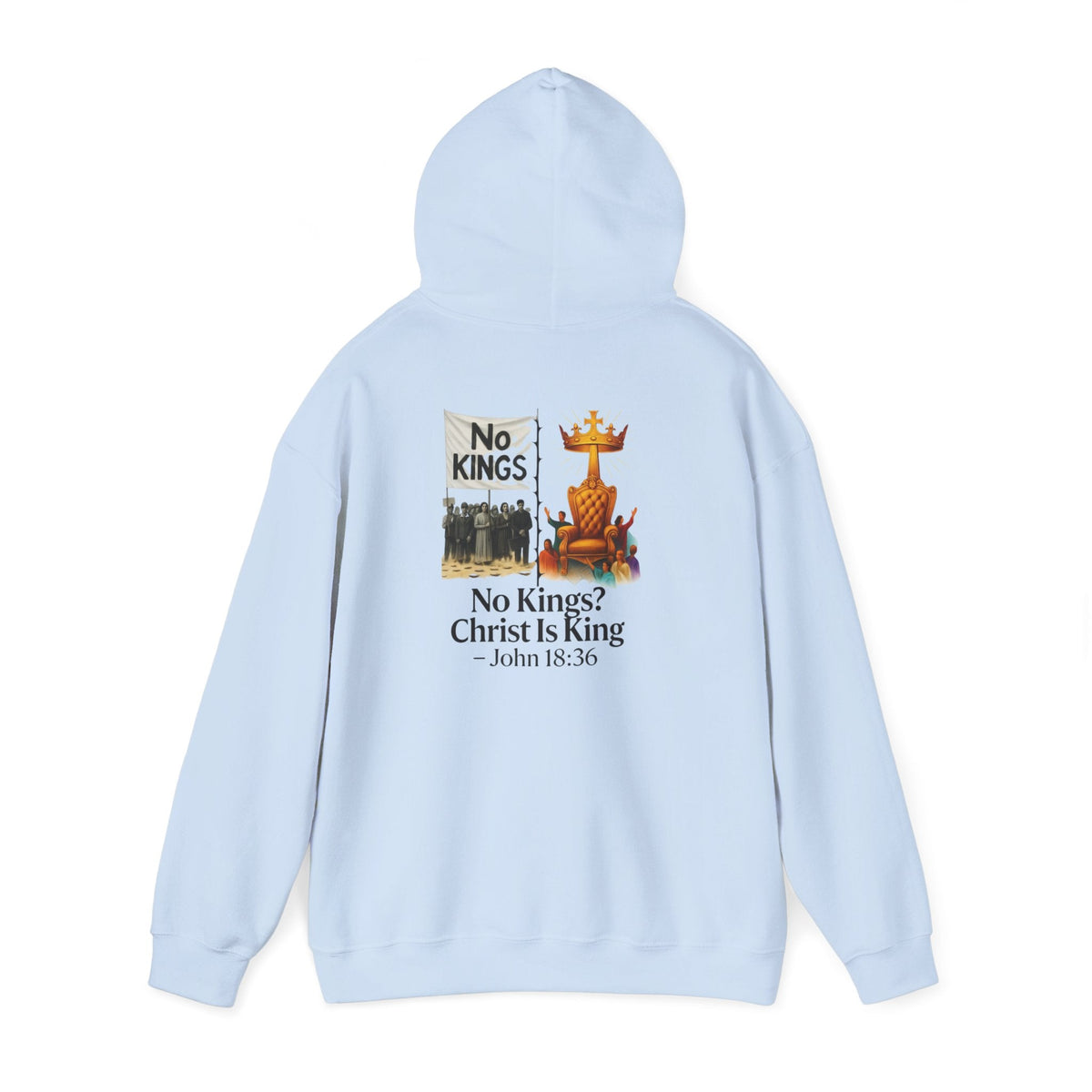 No Kings? Christ is King Hoodie – Bold Christian Hoodie for Sovereign Faith Printify