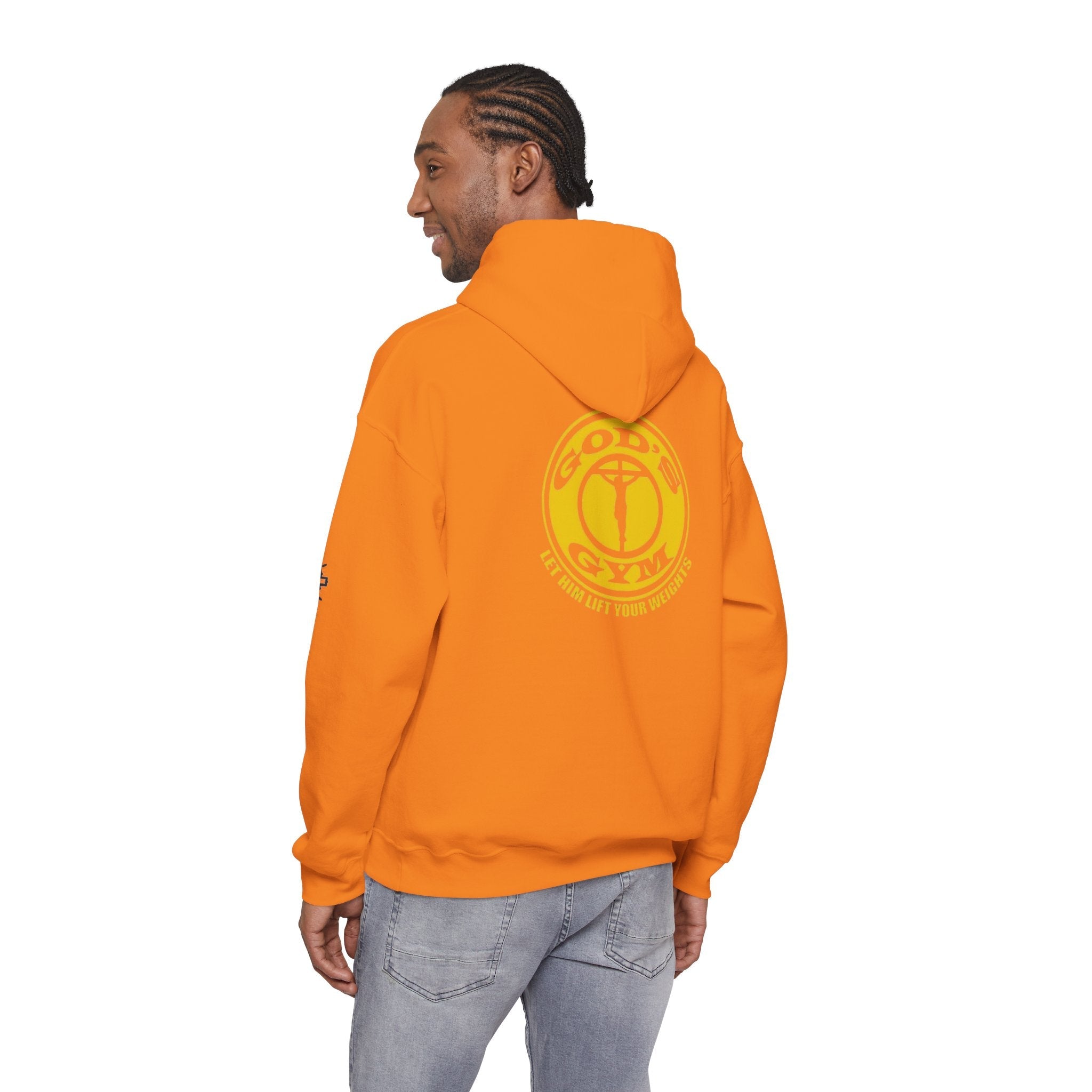 God's Gym Hoodie — "Let Him Lift Your Weights" Christian Fitness Hoodie Printify