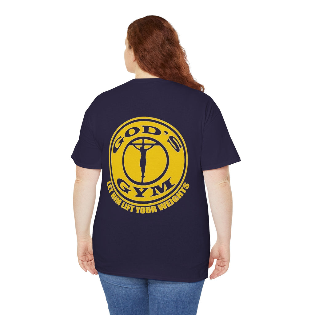 God's Gym T-Shirt — "Let Him Lift Your Weights" Christian Fitness Tee Printify