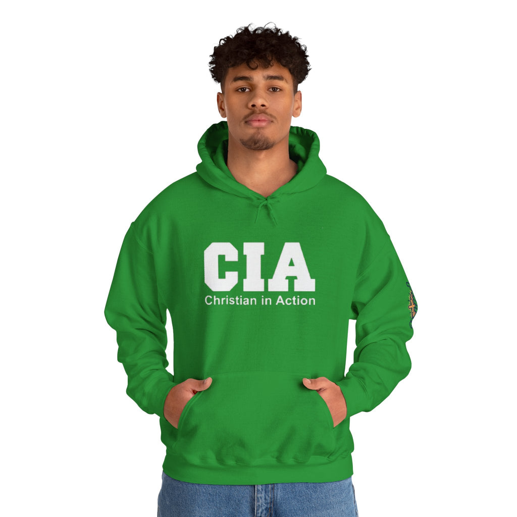 CIA Christian in Action Hoodie - Funny Faith Parody Hoodie - Mission Ready Apparel Printify