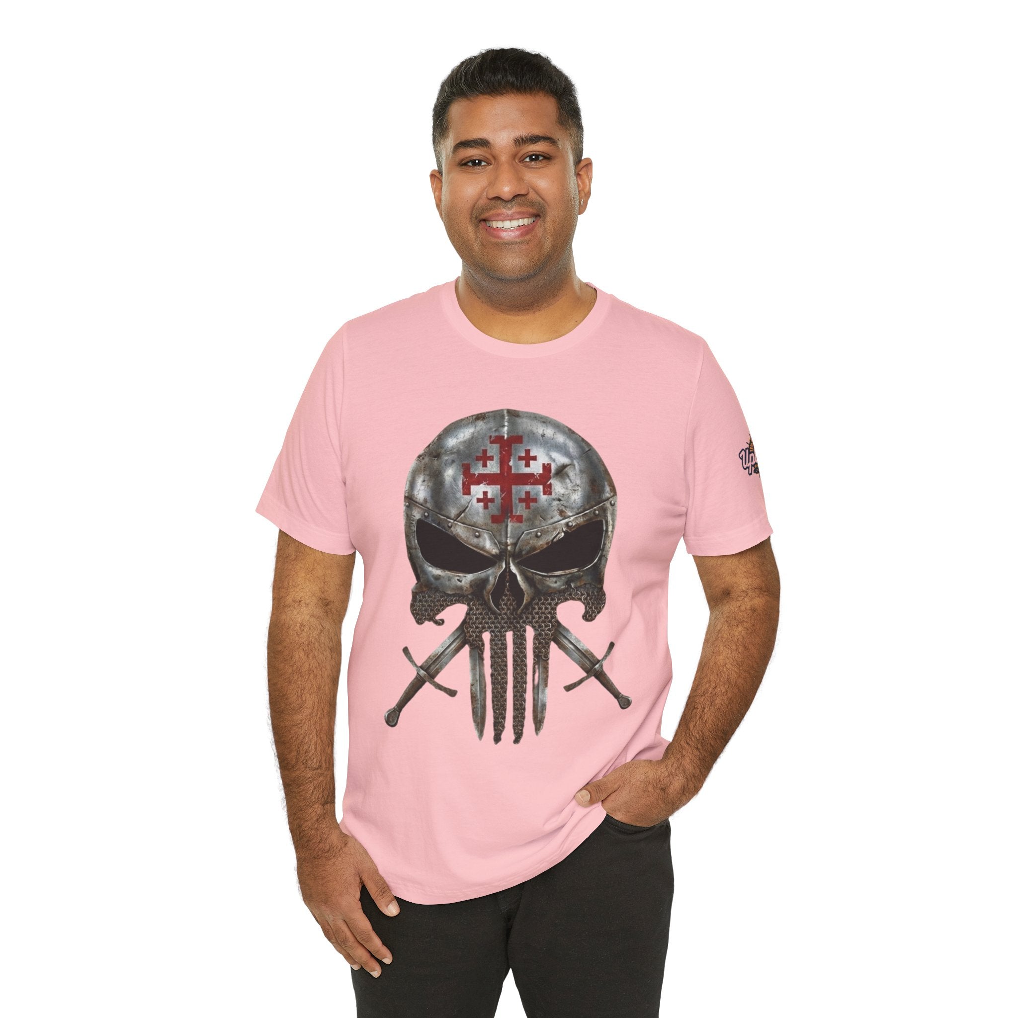 Crusader Knight Christian Skull T-shirt - Warrior Armor of God T-shirt Printify