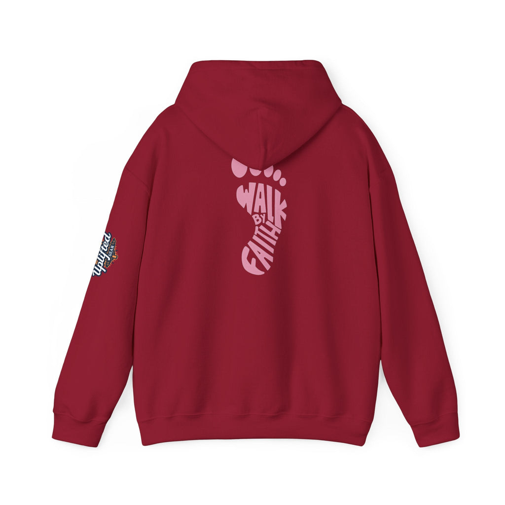 Walk By Faith Footprint Hoodie Printify