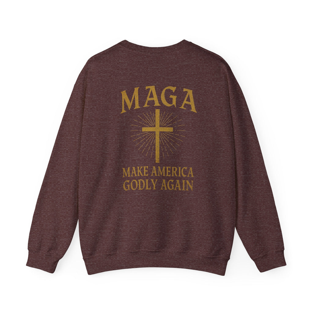 Make America Godly Again Sweatshirt – MAGA Christian Patriotic Hoodie for Faith & Freedom Printify