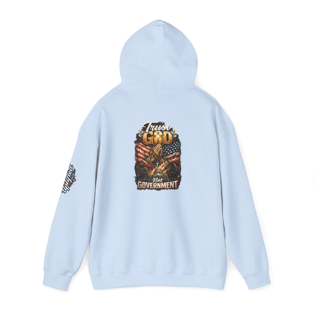 Trust God Not Government Hoodie — Vintage Patriotic Christian Hoodie Printify