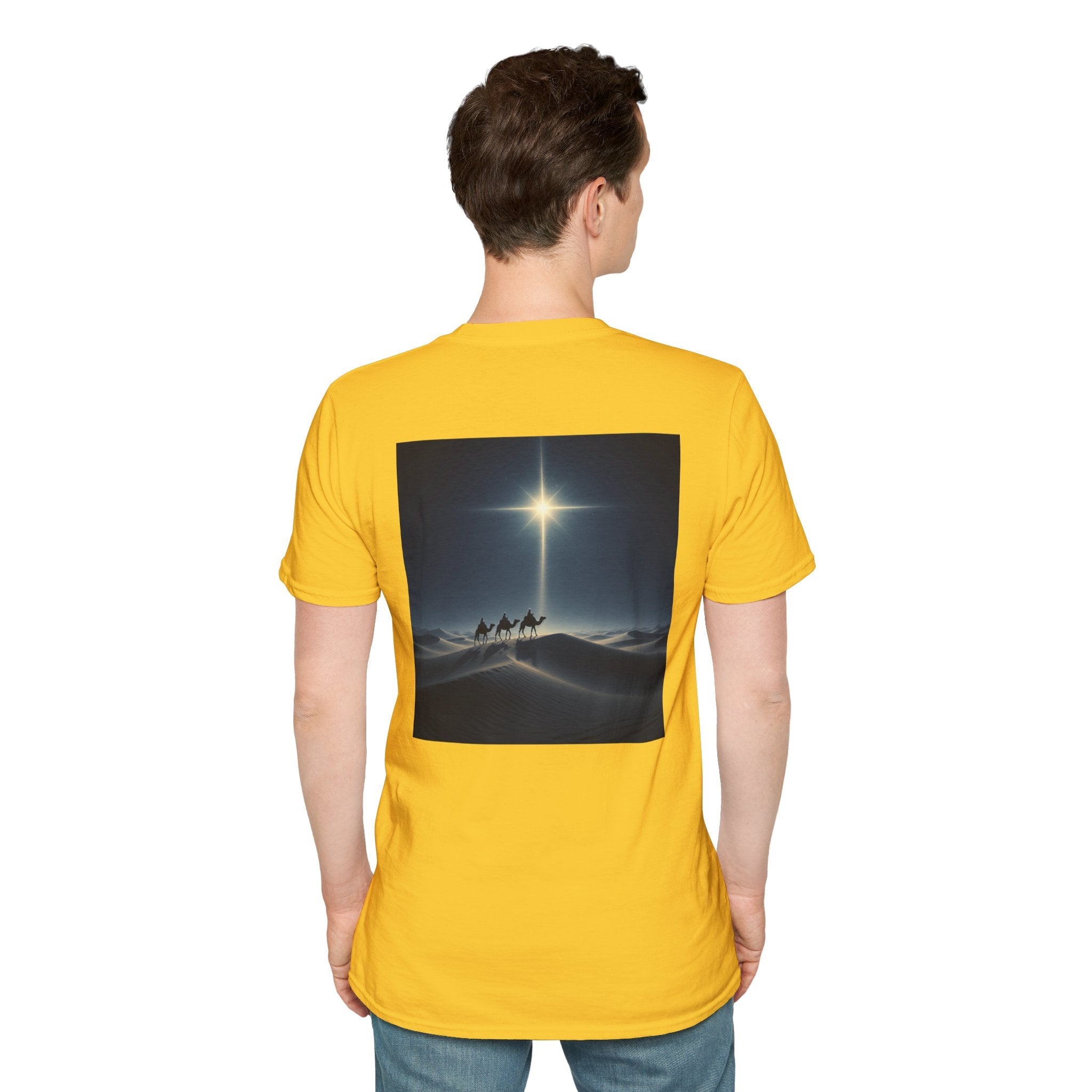 3 Wise Men T-shirt – Magi Camels Nativity Journey Christian Christmas T-shirt for Epiphany Faith & Holy Night Printify