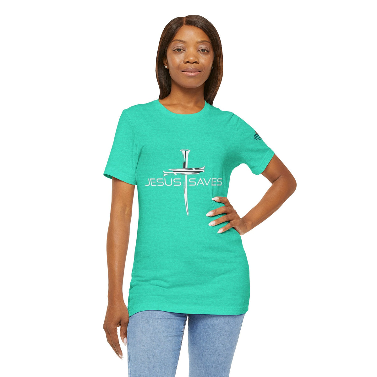 Copy of Jesus Saves T-shirt – 3 Nails Crucifix Cross Christian T-shirt for Redemption Faith & Bold Salvation Printify