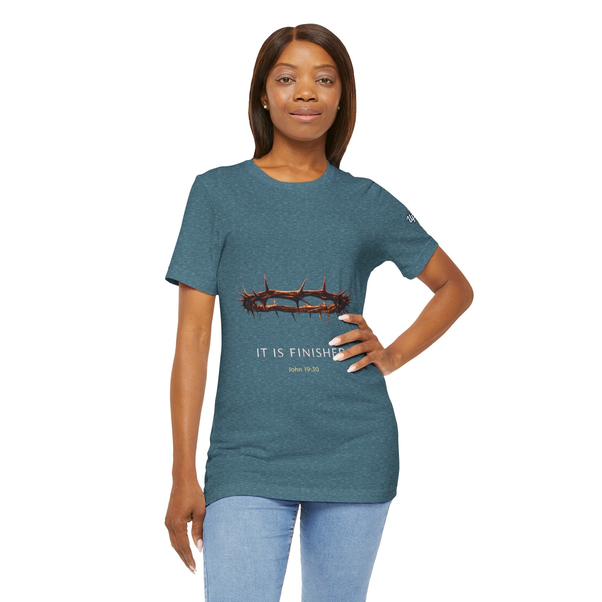 It Is Finished Crown of Thorns Tee — Christian John 19:30 Faith Shirt Printify