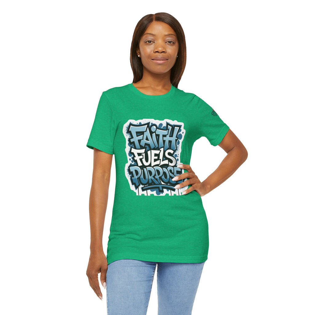 Faith Fuels Purpose T-shirt – Inspirational Christian T-shirt for Divine Drive & Unstoppable Belief Printify