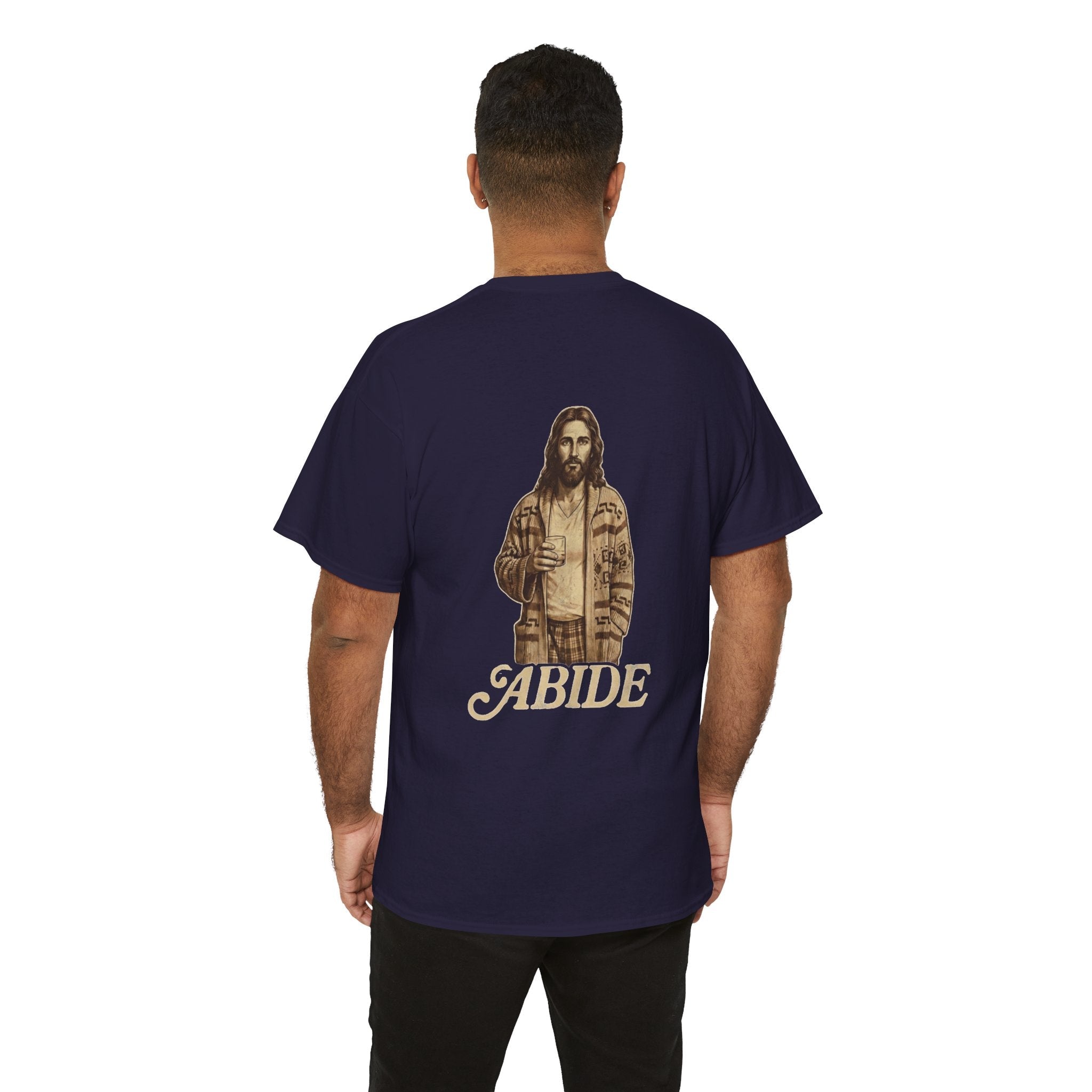 Abide Vintage Jesus Tee — "The Dude" Graphic Christian T-Shirt Printify