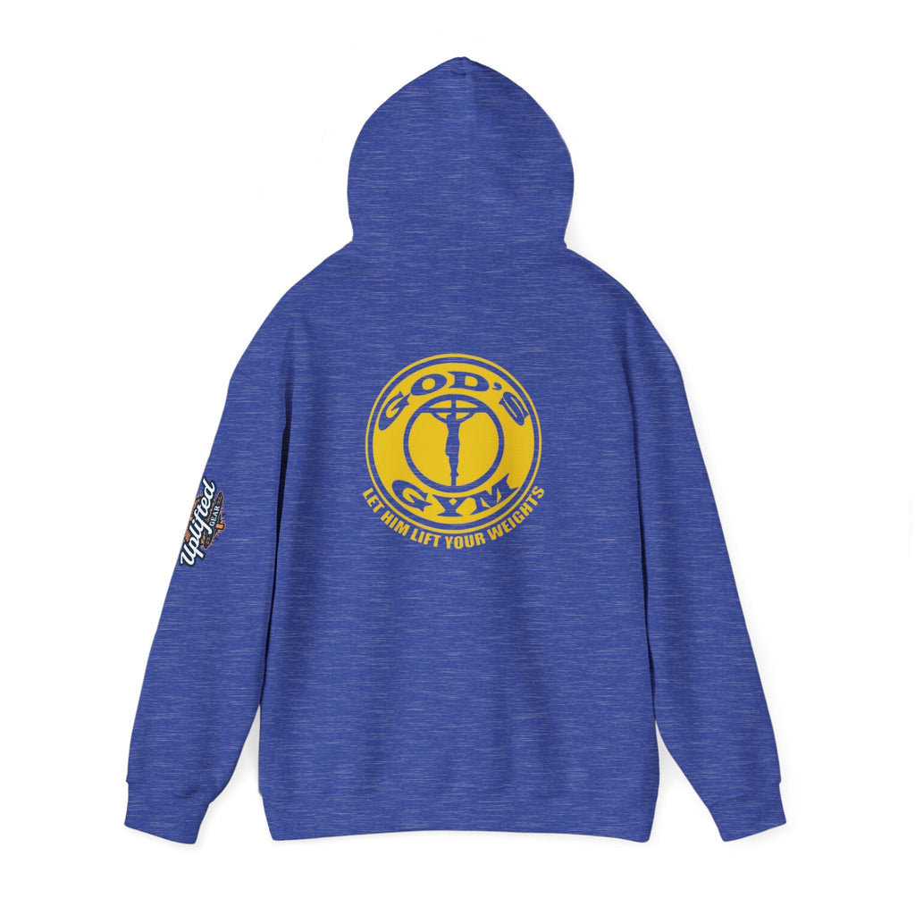 God's Gym Hoodie — "Let Him Lift Your Weights" Christian Fitness Hoodie Printify
