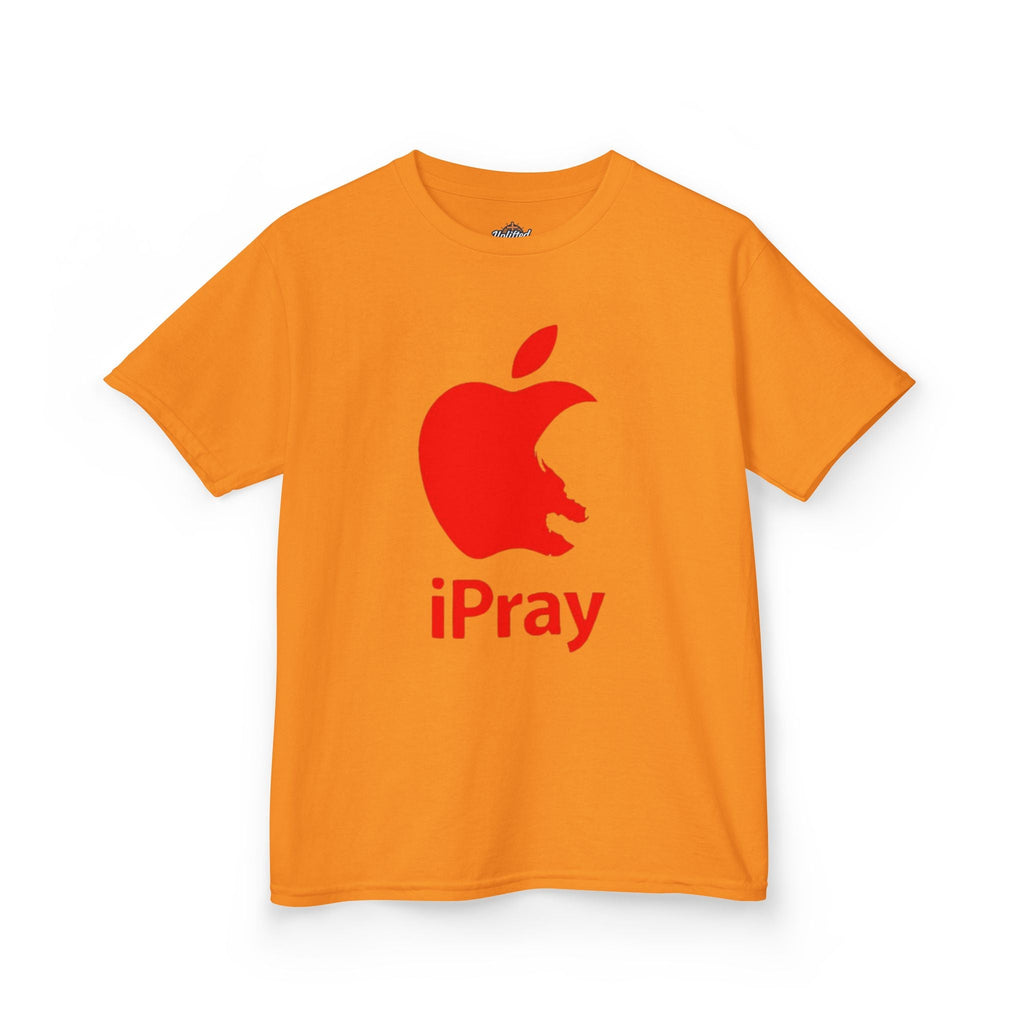 Kids Graphic Tee — Red iPray Logo Prayer Shirt for Children Printify