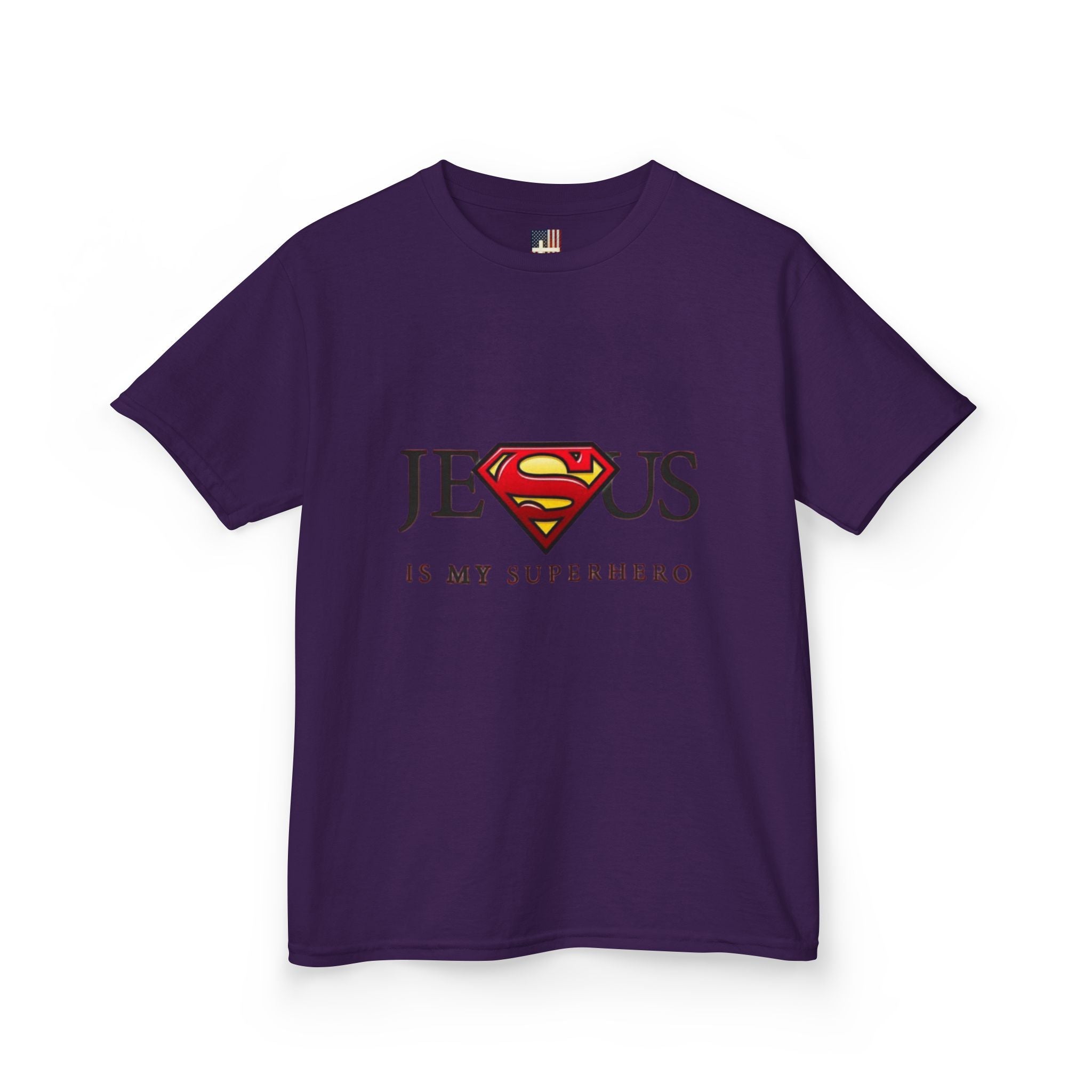Jesus Is My Superhero T-Shirt — Faith-Based Superman-Inspired Tee Printify
