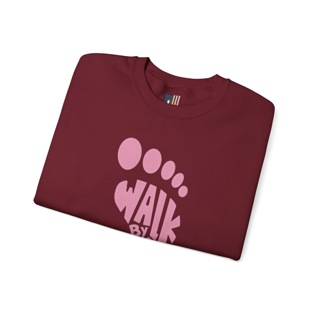 Walk By Faith Footprint Sweatshirt Printify