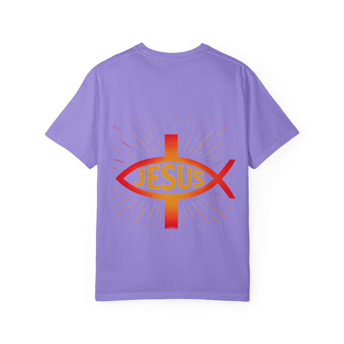 Jesus Ichthys T-shirt – Christian Fish Symbol with Cross & Jesus Inscription T-shirt for Eternal Faith & Streetwear Printify