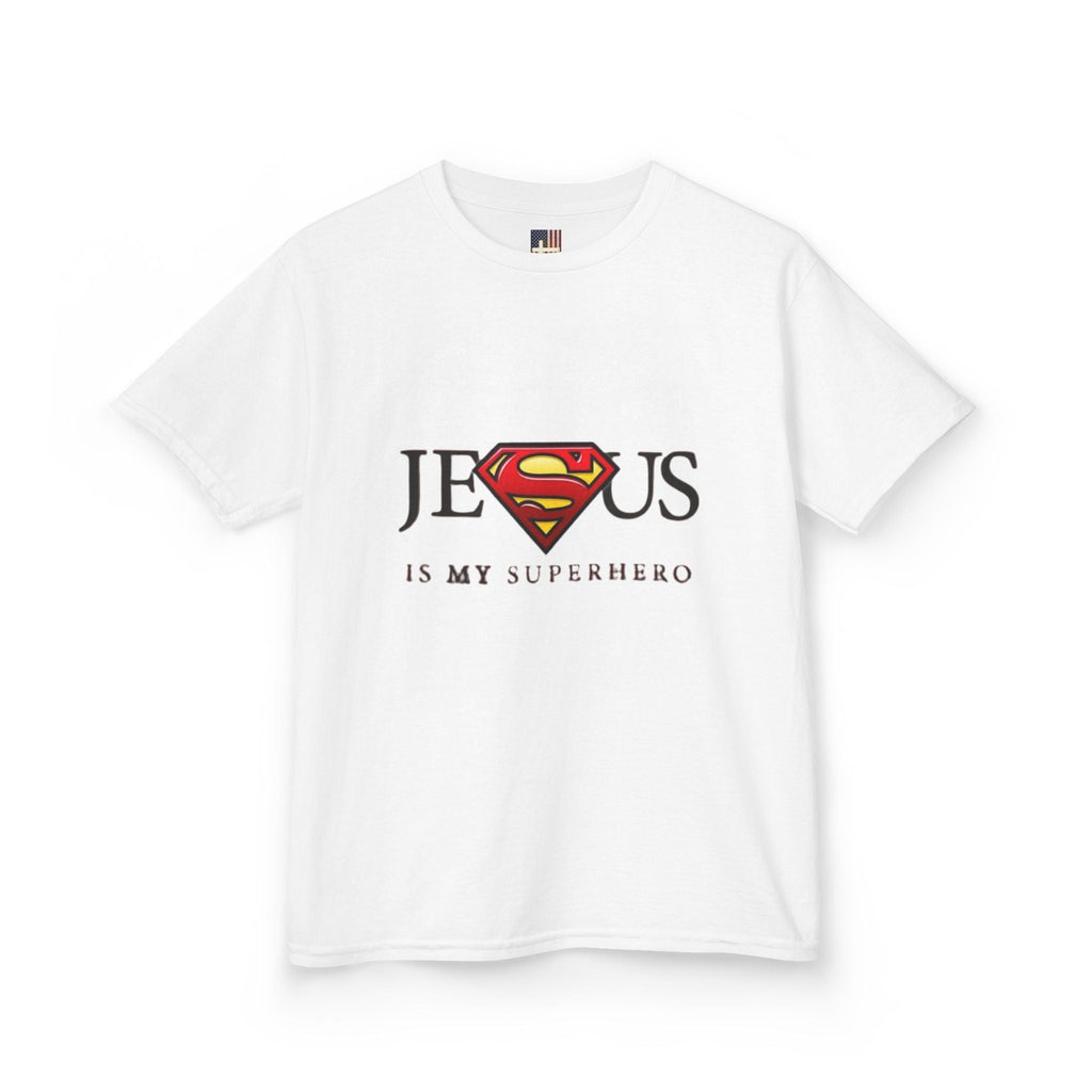 Jesus Is My Superhero T-Shirt — Faith-Based Superman-Inspired Tee Printify