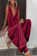 Red Wine Hooded Jumpsuit Pretty Little Patriot