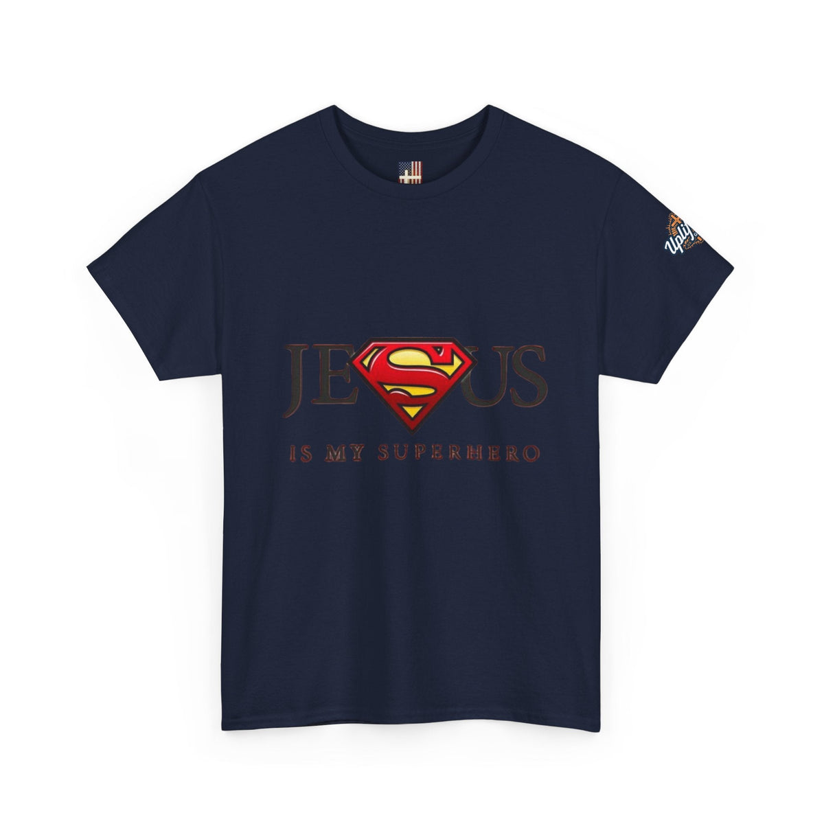 Jesus Is My Superhero T-Shirt — Faith-Based Superman-Inspired Tee Printify