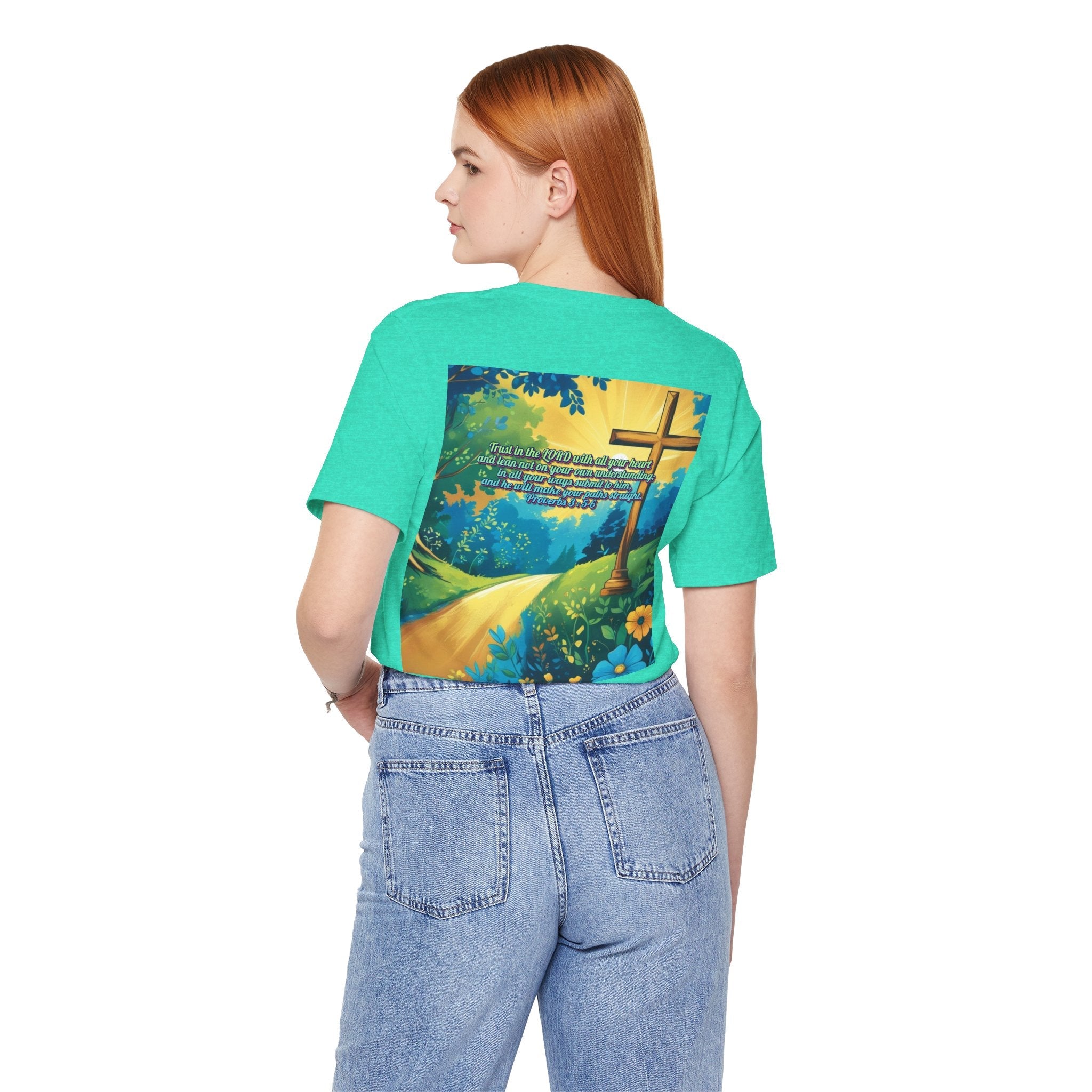 Trust in The Lord Proverbs 3:5-6 Biblical Design Unisex Jersey Short Sleeve Tee Printify