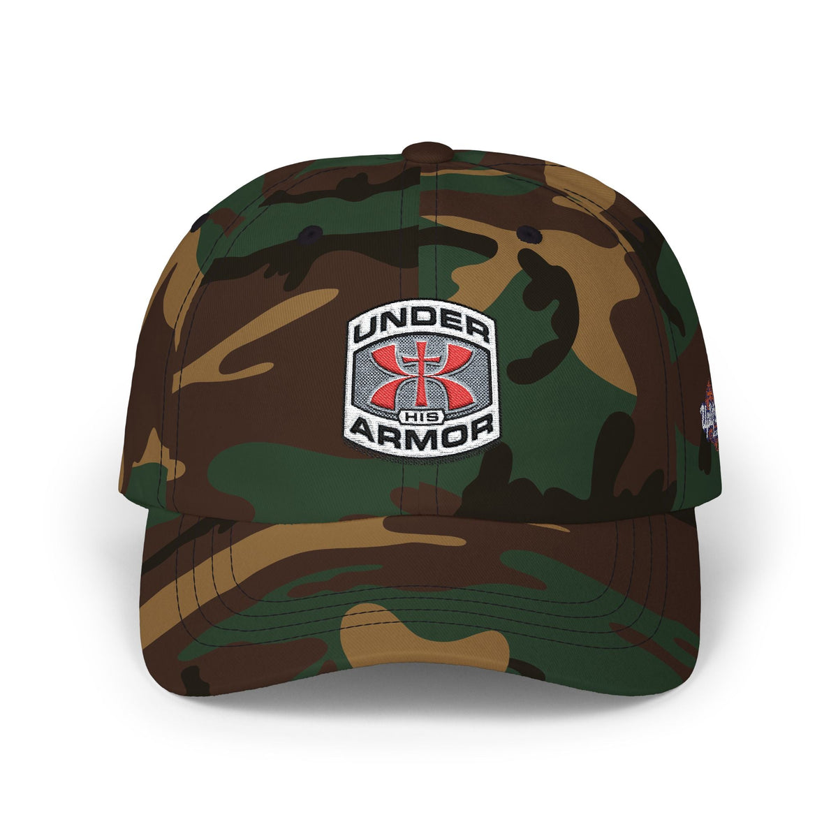 Under Armor Classic Dad Cap - Embroidered White Baseball Hat Printify