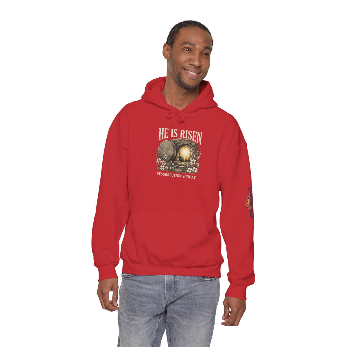 He Is Risen Hoodie — Jesus Christ Resurrection Easter Hoodie Printify