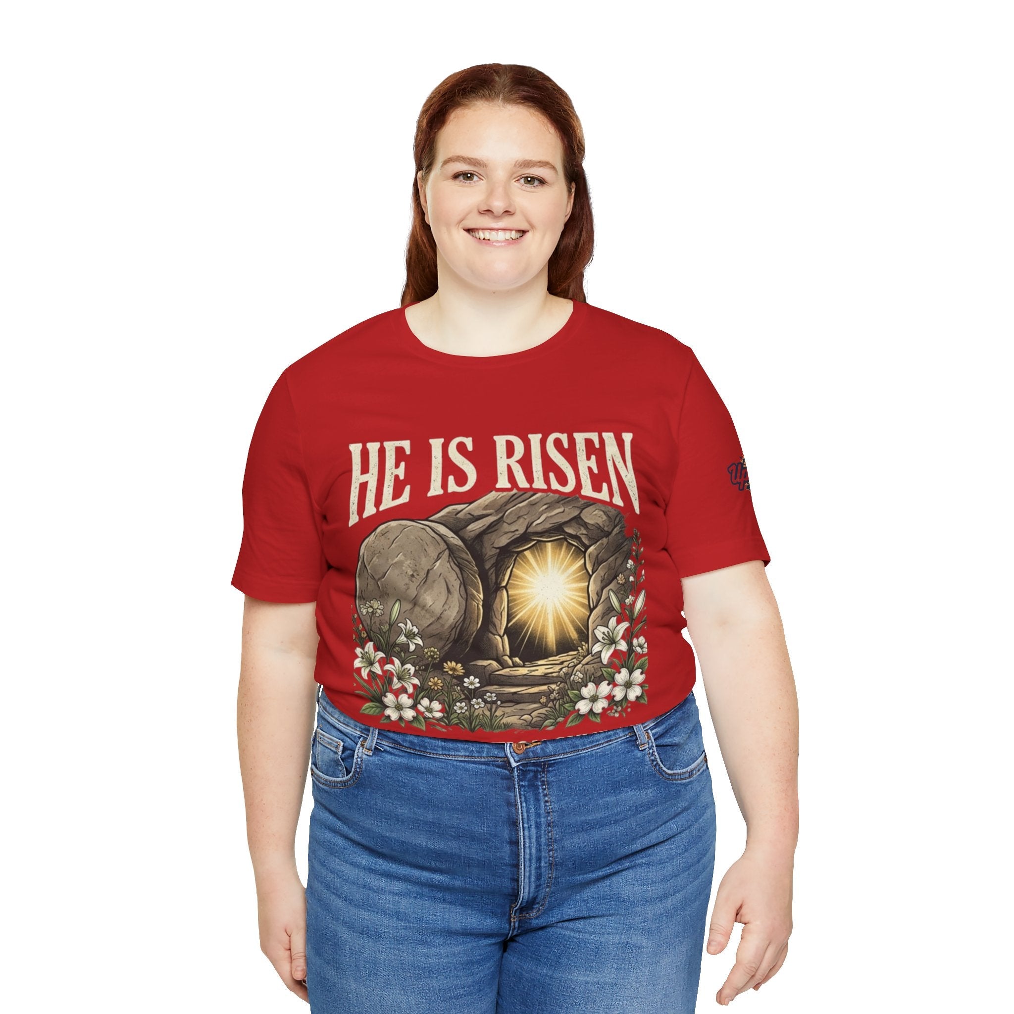 He Is Risen T-Shirt — Jesus Christ Resurrection Easter Tee Printify
