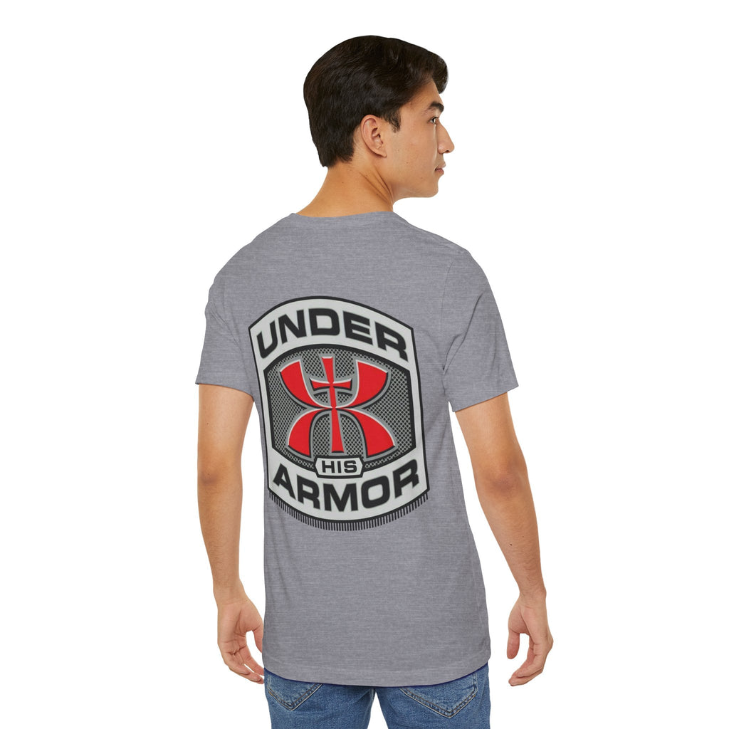 Under HIS Armor Christian T-Shirt — Faith-Inspired Under Armour Style Printify