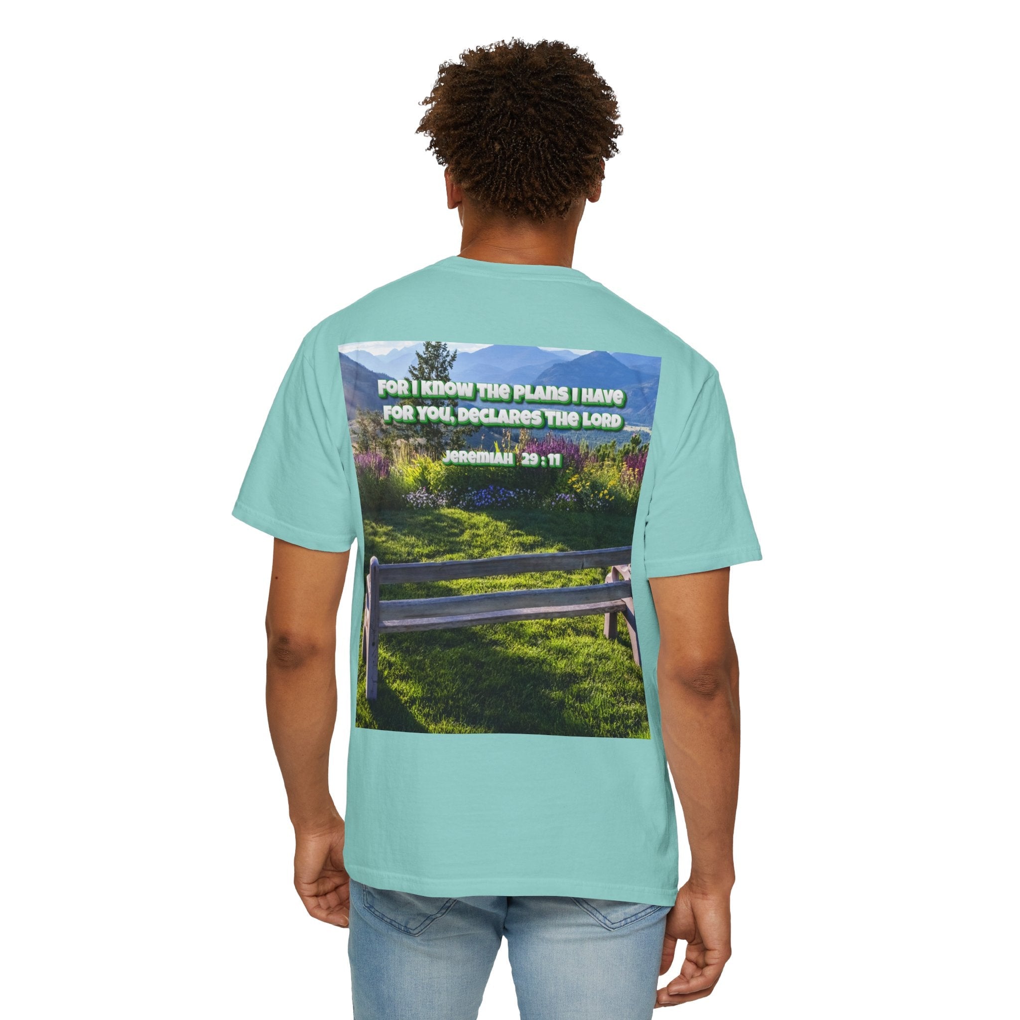 Bible Verse Unisex Garment-Dyed T-shirt  - Jeremiah 29 : 11 Printify