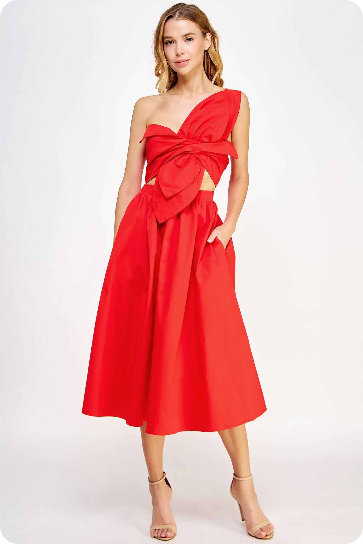 Red Knotted Bow Dress Pretty Little Patriot