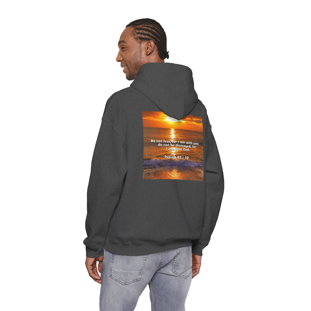 Bible Verse Unisex Heavy Blend™ Hooded Sweatshirt - Isaiah 41 : 10 Printify