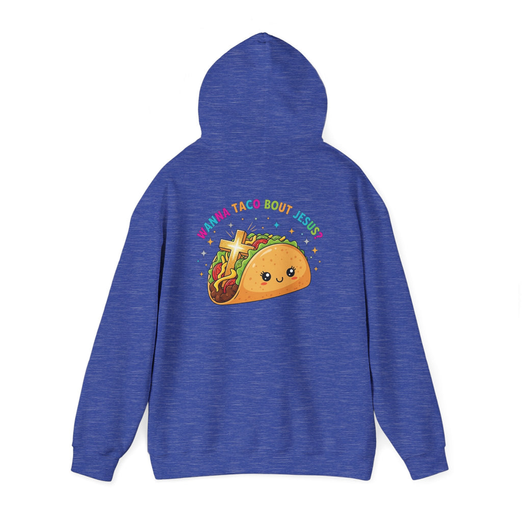 Wanna Taco 'Bout Hoodie – Cozy Christian Pun Hoodie for Faith & Fun Printify