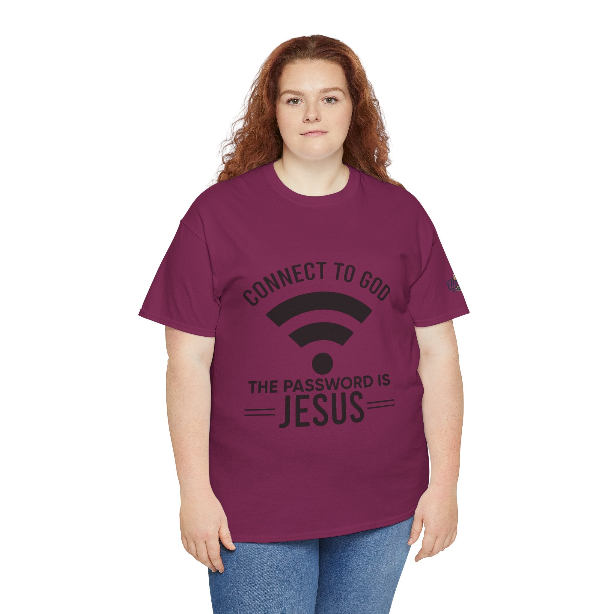 Connect to God T-shirt - WIFI Password is Jesus - Funny Christian Faith T-shirt Printify