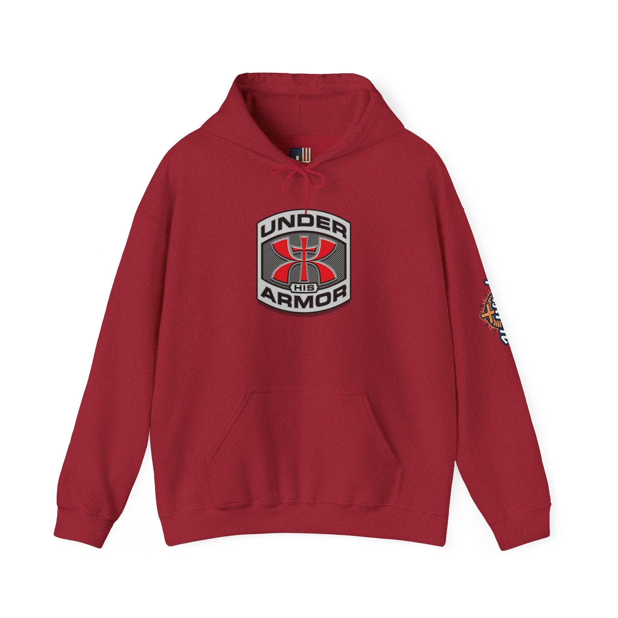 Under Armor Logo Hoodie — Black Athletic Pullover Printify