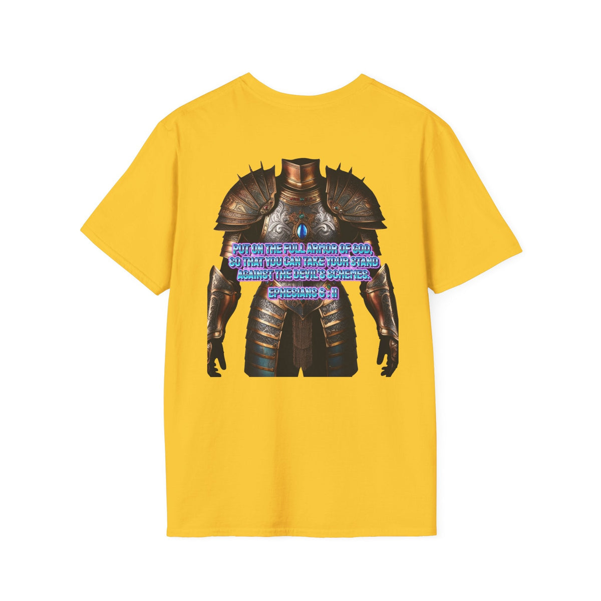 Religious Graphic Tee with Armor Of God Design - Unisex Softstyle T-Shirt Printify