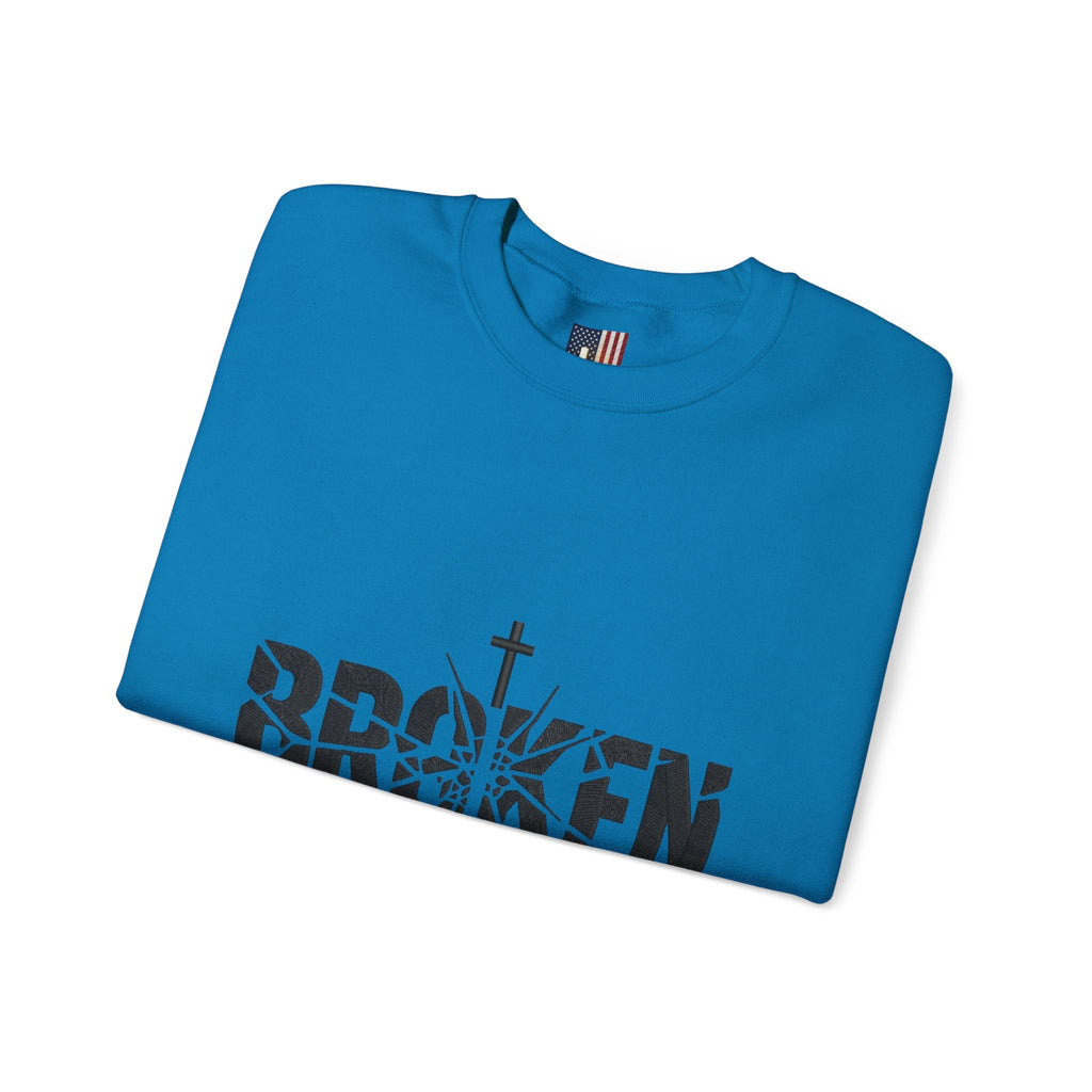 Broken But Chosen Crewneck Sweatshirt Printify