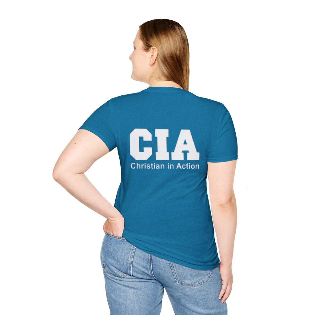 CIA Christian in Action T-shirt - Funny Faith Parody T-shirt - Mission Ready Apparel Printify