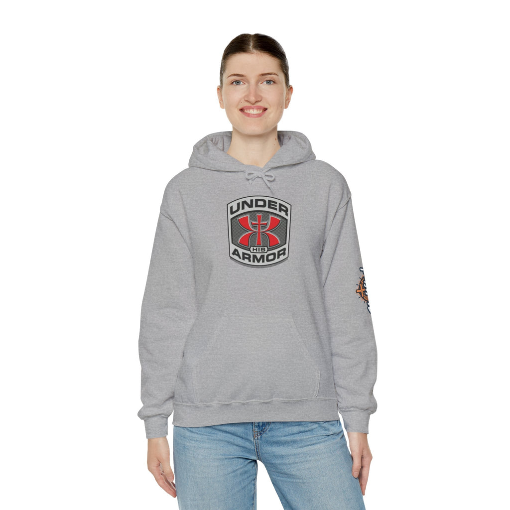 Under Armor Logo Hoodie — Black Athletic Pullover Printify