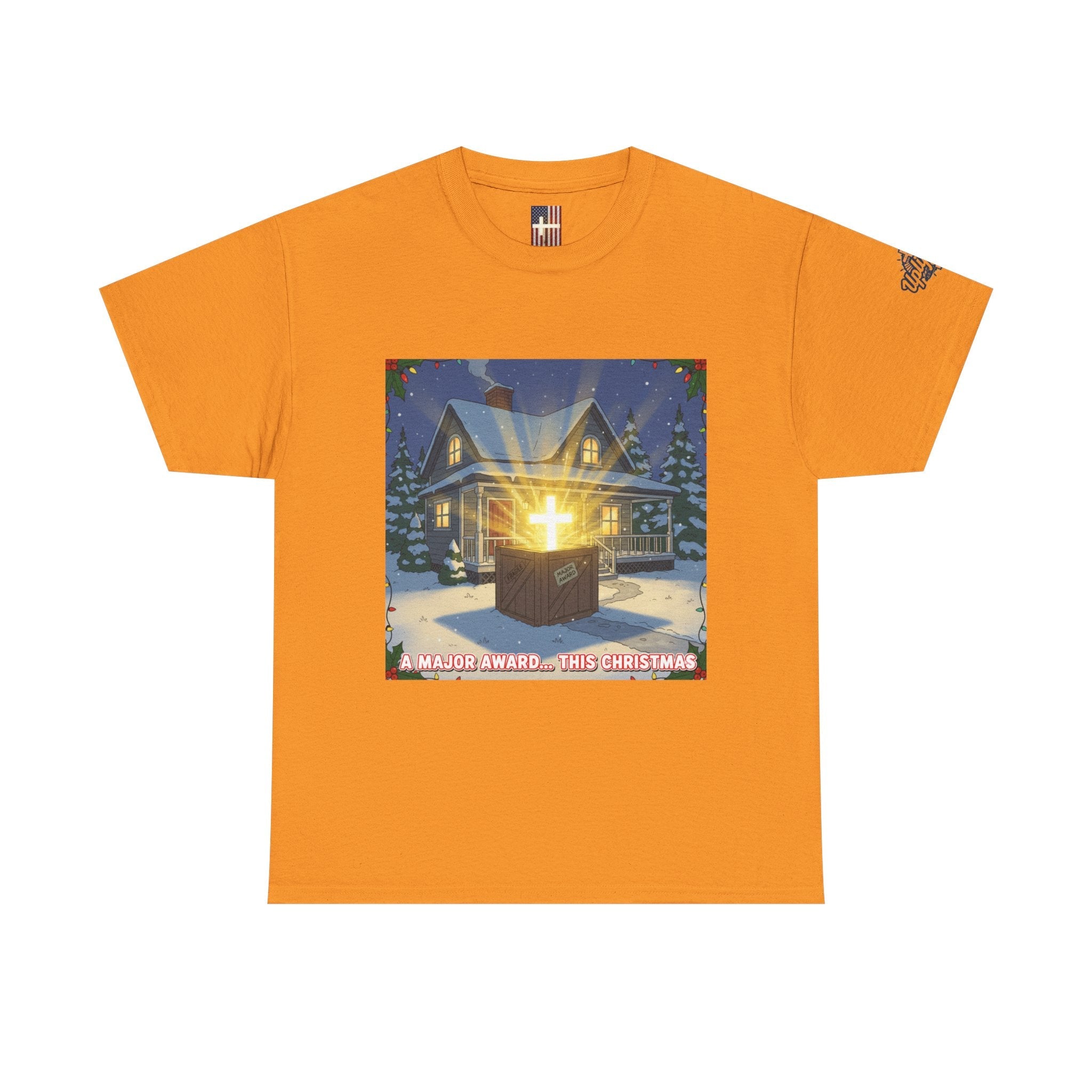 A Major Award This Christmas T-shirt – Fragile Leg Lamp Parody Cross Unboxing Christian T-shirt for Hilarious Faith & Holiday Glow Printify