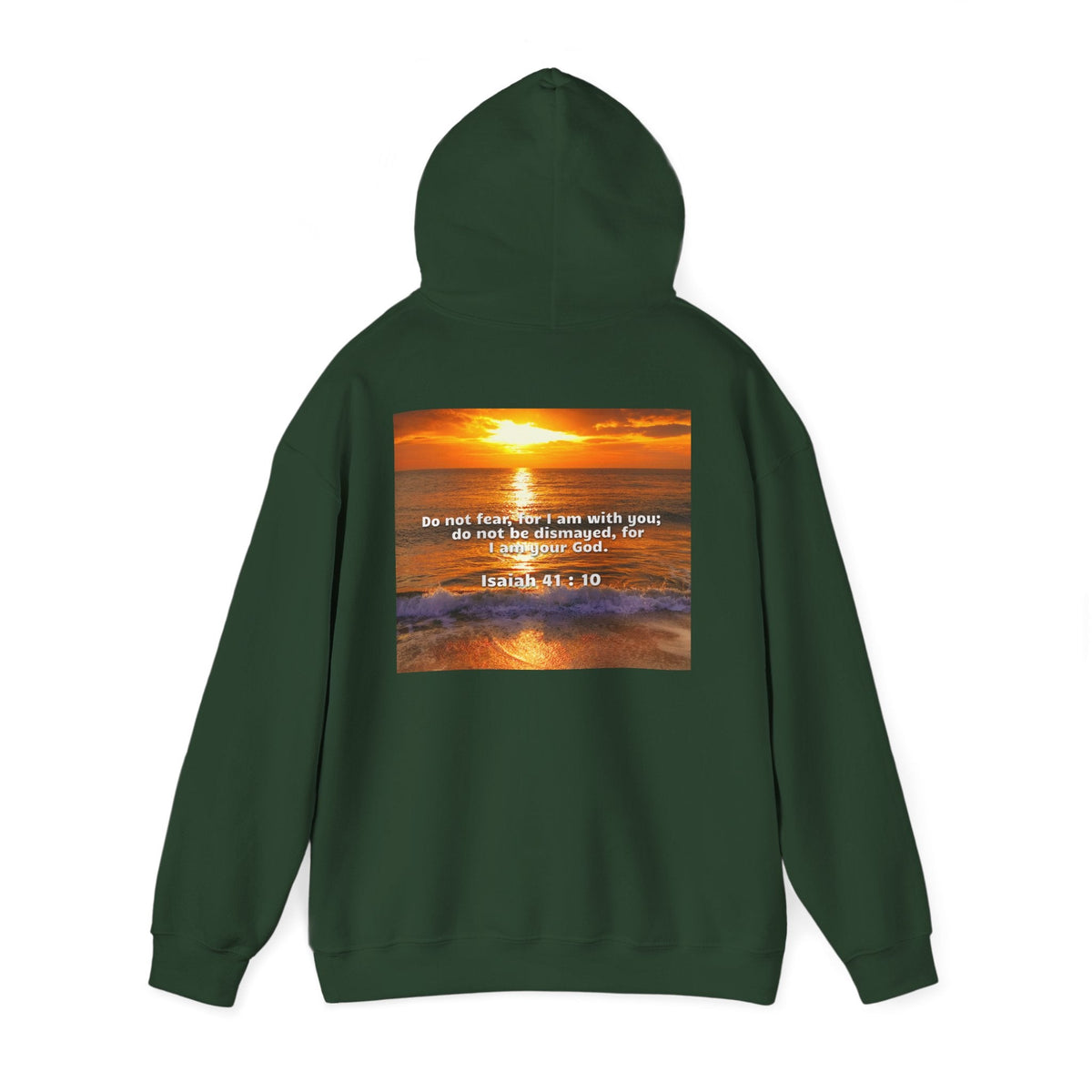 Bible Verse Unisex Heavy Blend™ Hooded Sweatshirt - Isaiah 41 : 10 Printify