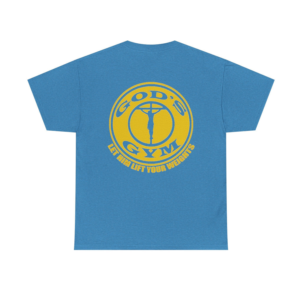God's Gym T-Shirt — "Let Him Lift Your Weights" Christian Fitness Tee Printify