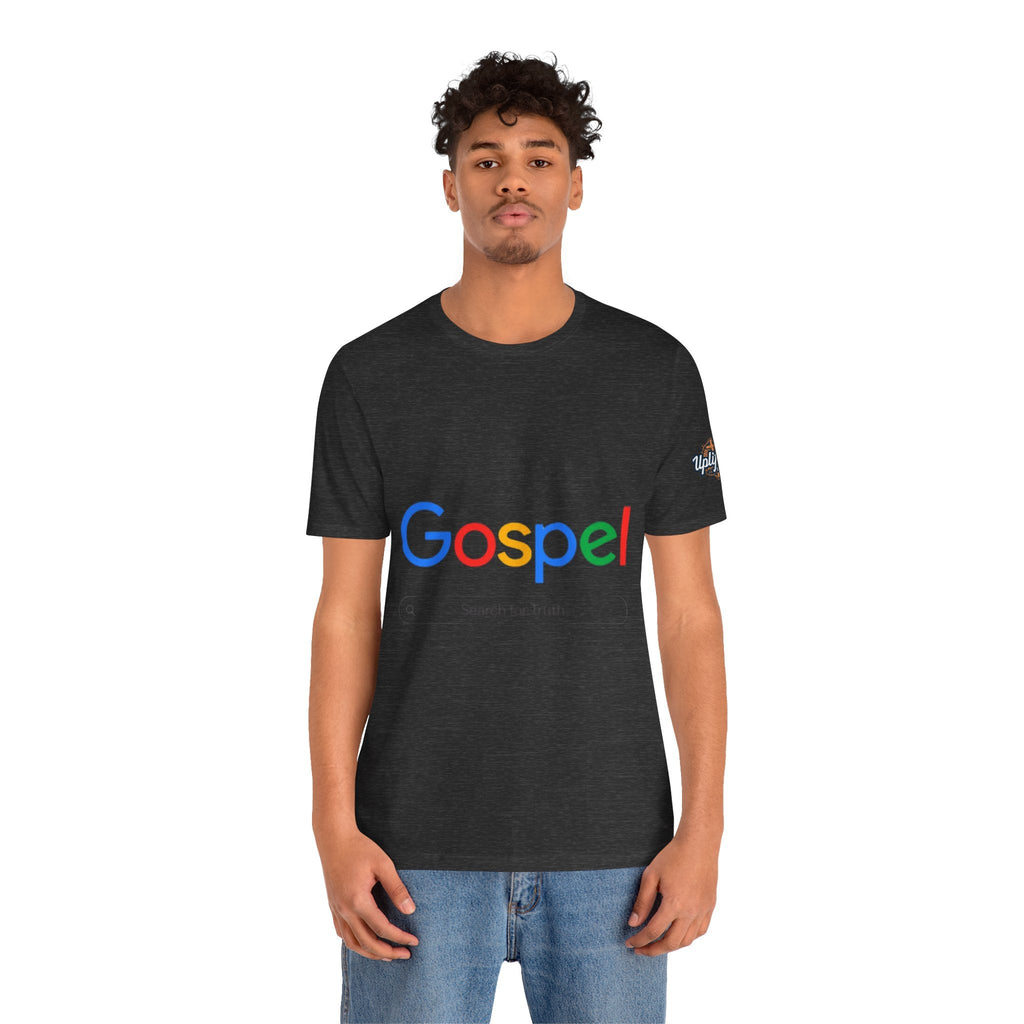 Gospel Graphic Tee — "Gospel" Colorful Logo Christian T-Shirt Printify