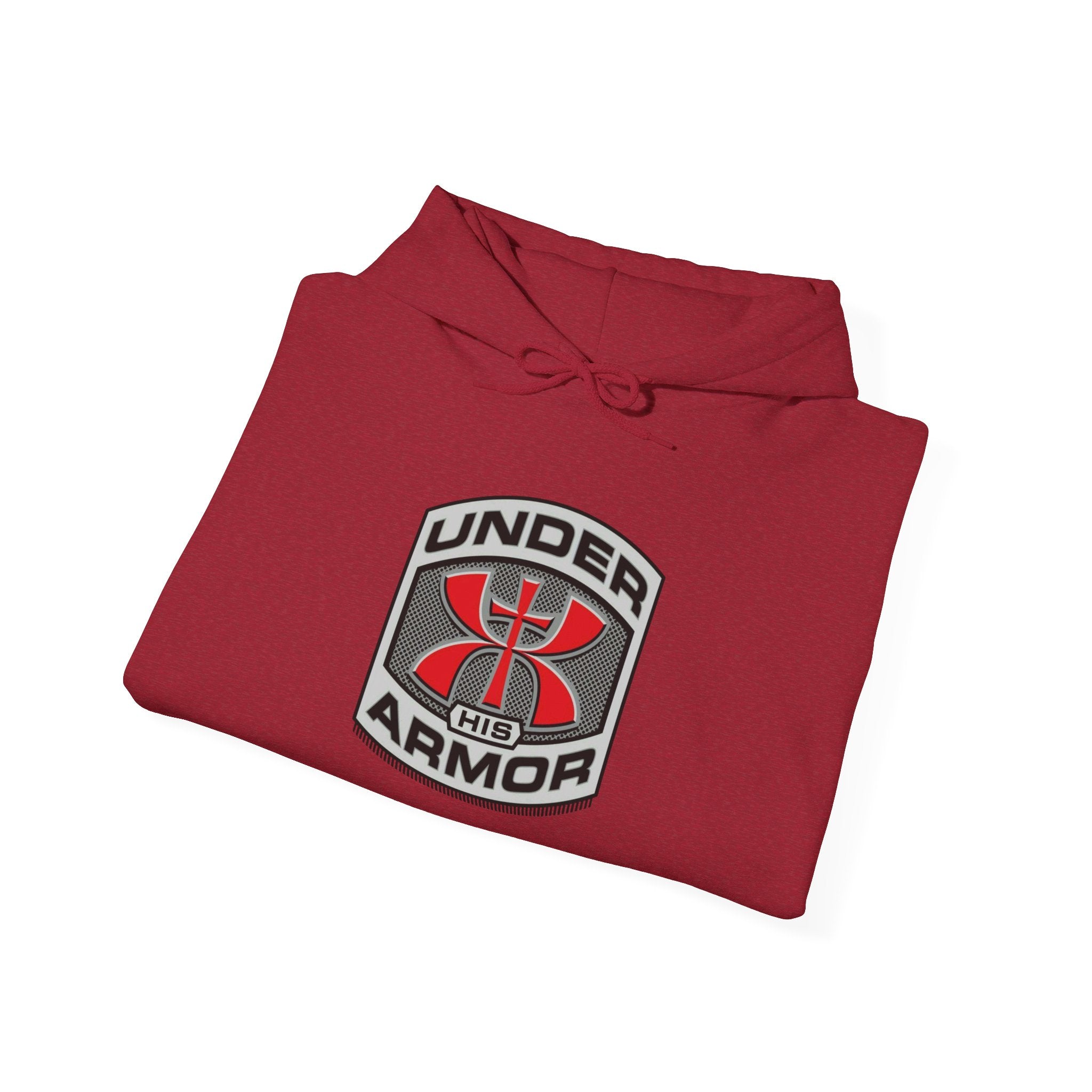 Under Armor Logo Hoodie — Black Athletic Pullover Printify
