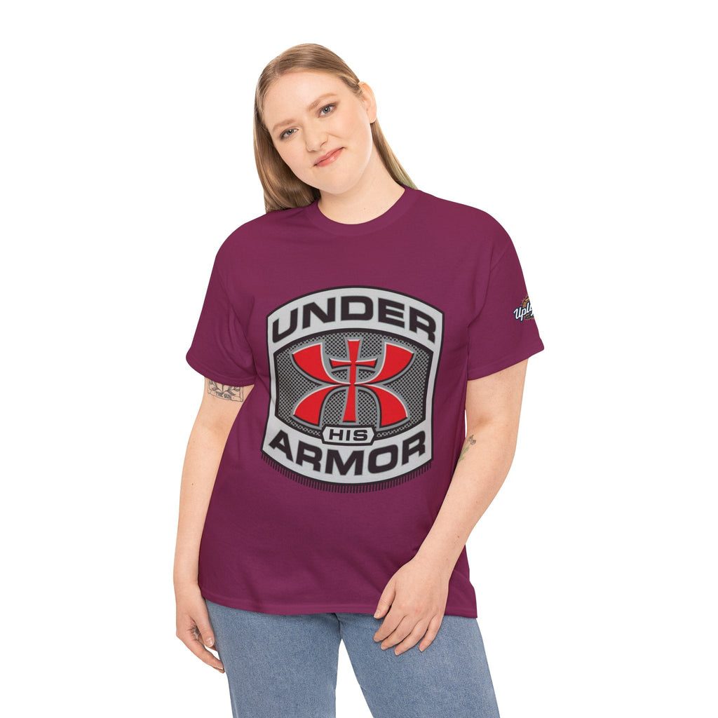 Under HIS Armor Christian T-Shirt — Faith-Inspired Under Armour Style Printify