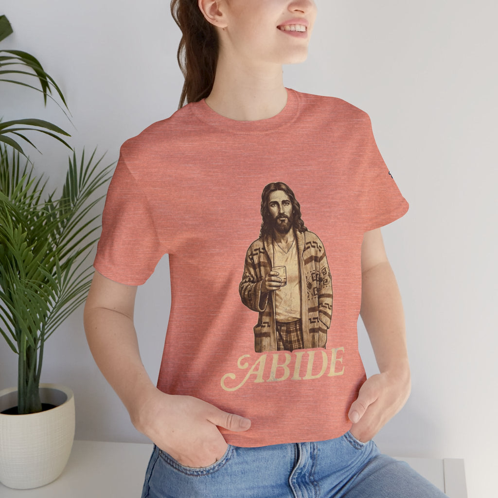 Abide Vintage Jesus Tee — "The Dude" Graphic Christian T-Shirt Printify